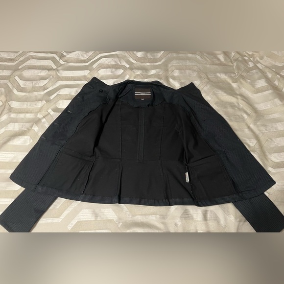 DYNAMITE Black/Gray Checkered Fitted Button Detail Jacket, Coat. Size XS - Picture 5 of 11